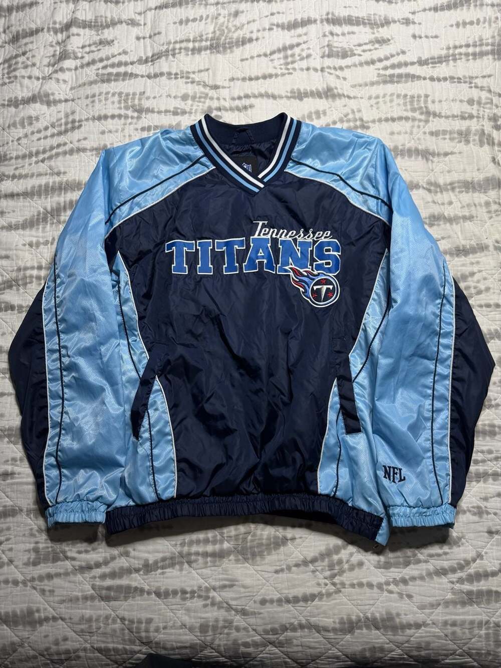 NFL Tennessee Titans Windbreaker Pullover Vintage Men’s Size XL Blue